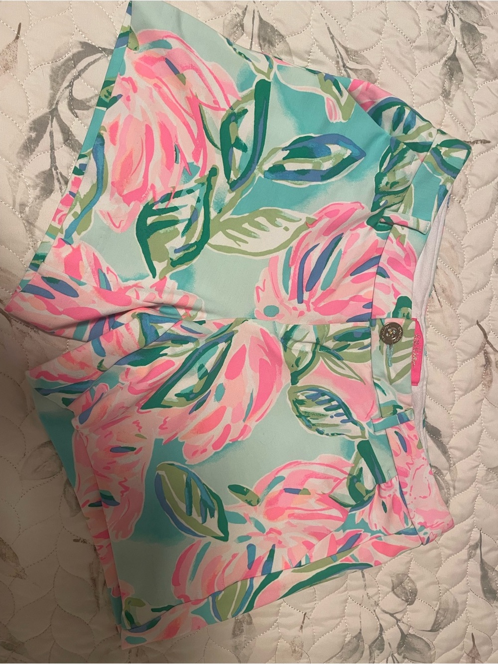 Lilly Pulitzer Pink & Aqua Floral Shorts